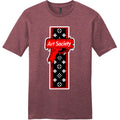NEW Art Society SUPER DRIP Tee Shirt HEATHER CARDINAL SMALL-4XLARGE MADE IN USA