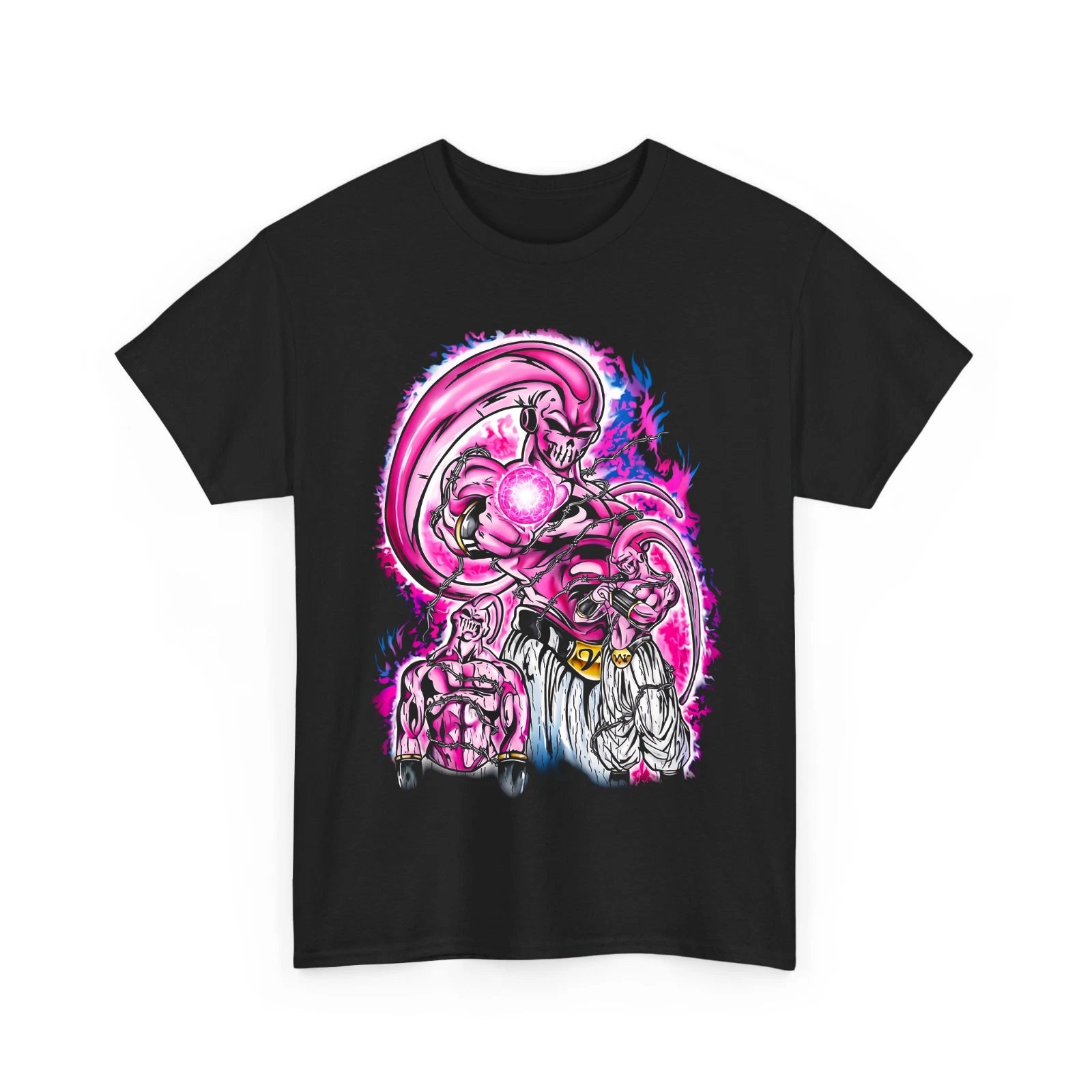 Retro Pink Muscular Alien Villain Anime Manga Graphic Tee Streetwear
