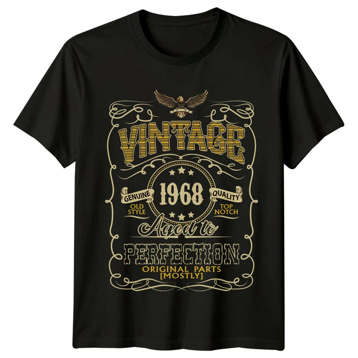 Vintage 1968 Mens T Shirt 58th Birthday Gift Aged To Perfection