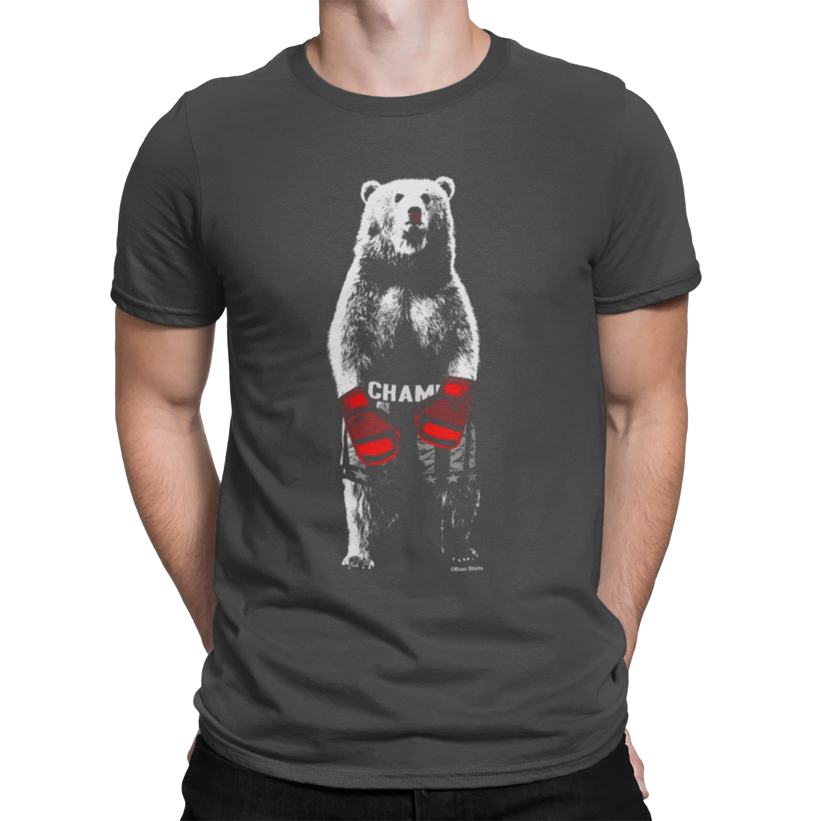 BOXING BEAR Mens Funny Boxer  T-Shirt Training Gym Workout Gift Clothing