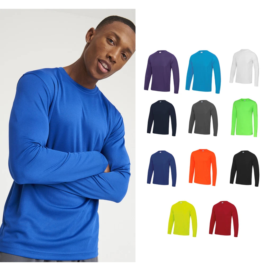 AWDis Just Cool Long sleeve cool T - Mens T-Shirt, 100% Polyester