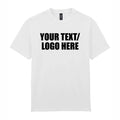 Personalised Printed Gildan Hammer Maxweight T-Shirt Custom Text Logo Cotton Top