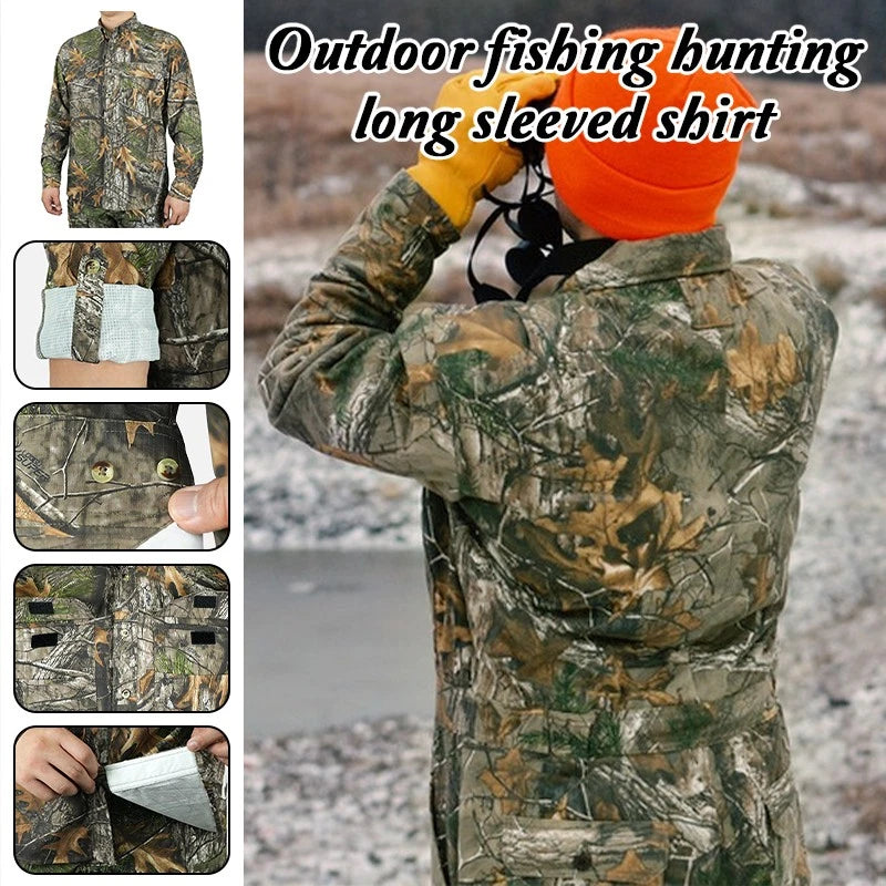Outdoor Shirt Breathable Sunscreen Fishing Camping Mountaineering Hiking.