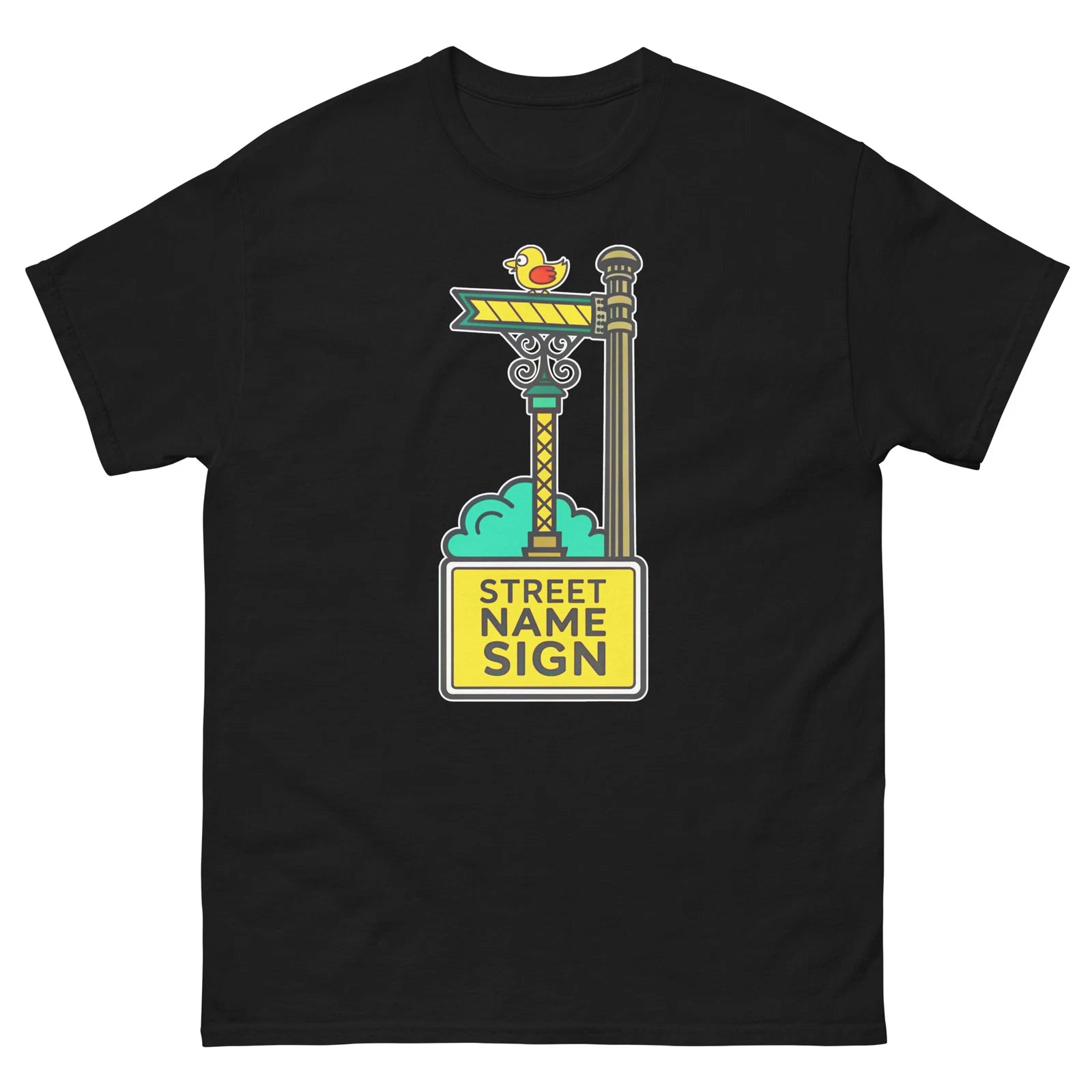 Street Name Sign Object Place Item Urban T-Shirt