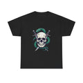 Skull and Snake Black Graphic Tee, Unisex Heavy Cotton Shirt, Edgy Streetwear