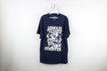 Streetwear Mens Large Faded A**holes Live Forever Grim Reaper T-Shirt Navy Blue