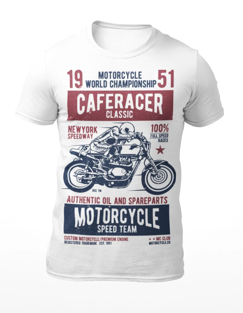 Caferacer Classic 1951 Motorcycle Speed Team -Biker Mens T-Shirt -Womens T-Shirt