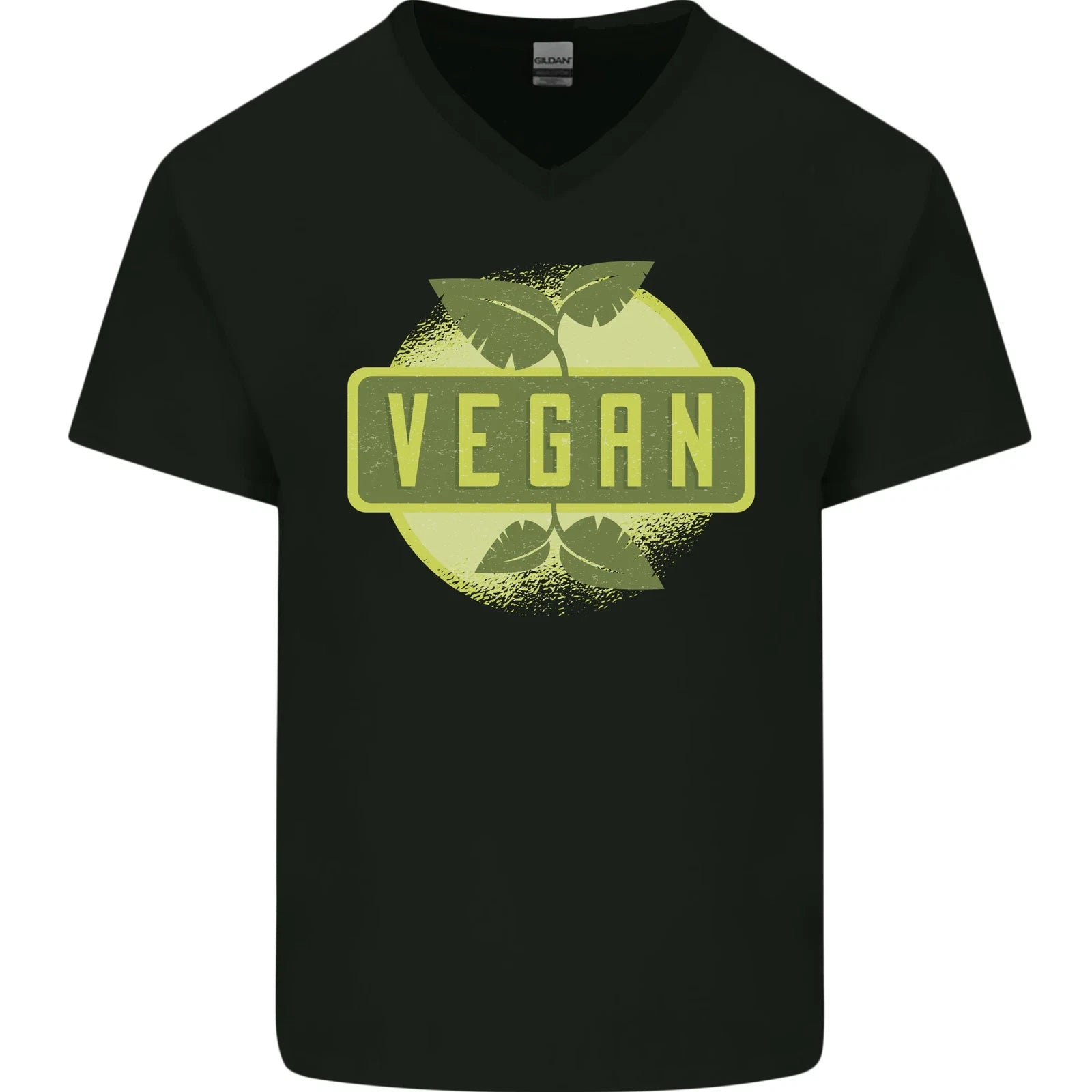 Vegan Mens V-Neck Cotton T-Shirt