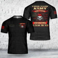 Custom Name US Army Combat Engineer ''Essayons'' T-Shirt 3D - Size S-5XL