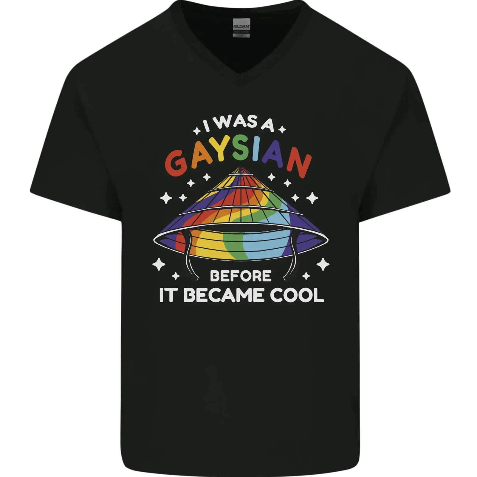 LGBT I Was a Gaysian Before it Came Cool Mens V-Neck Cotton T-Shirt