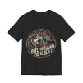 Bite The Hand You're Dealt T-Shirt | Edgy Graphic Tee, Dark Aesthetic Wolf
