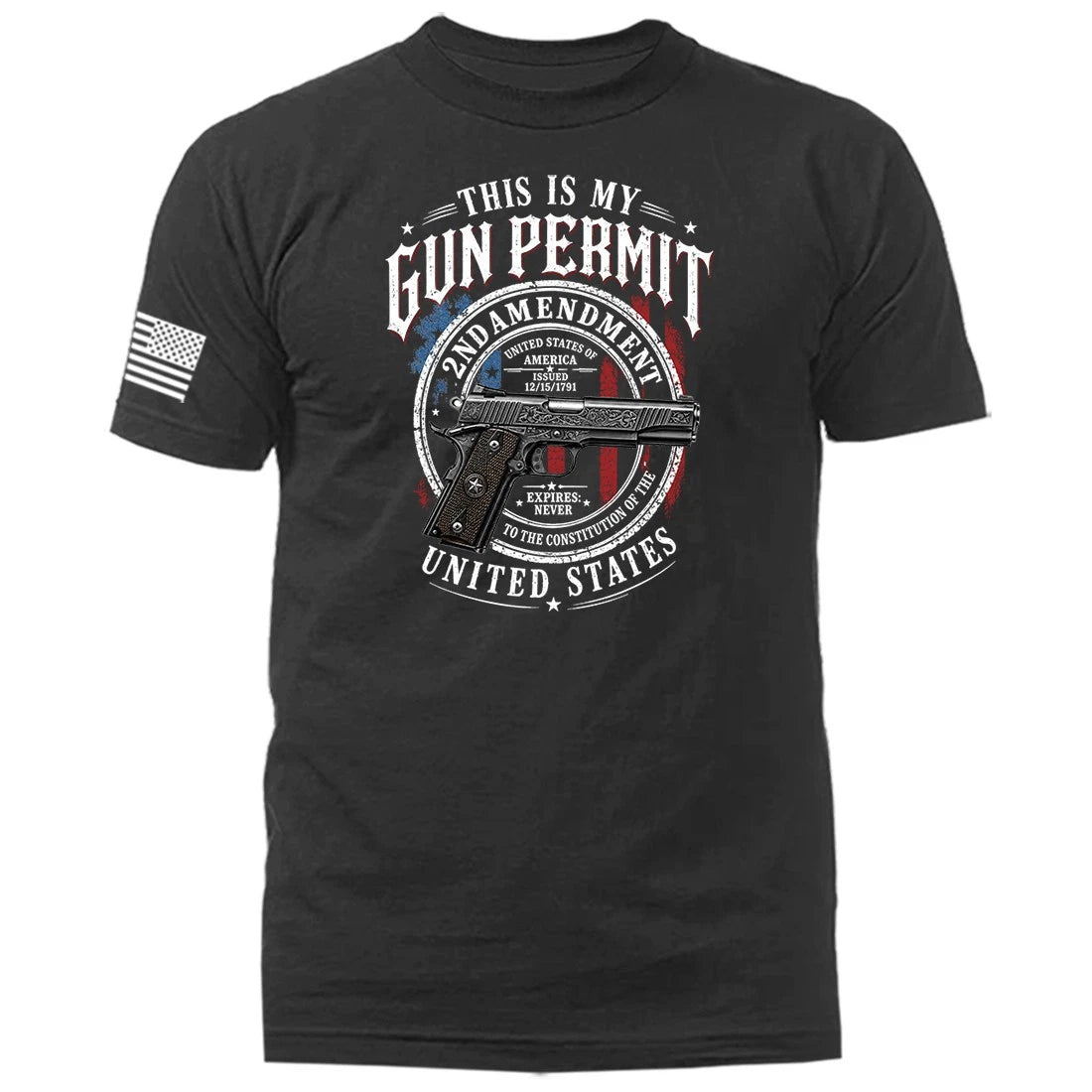 This Is My Gun Permit 2nd Amendment USA Patriotic Gun Rights T-shirt