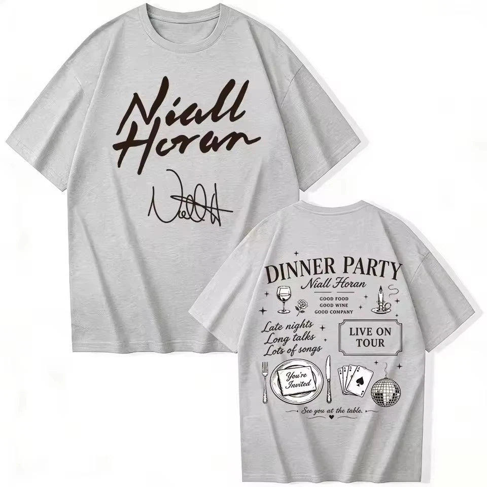 2026 Summer Fashion Trendy Tee Niall Horan Dinner Party Live On Tour T-Shirt