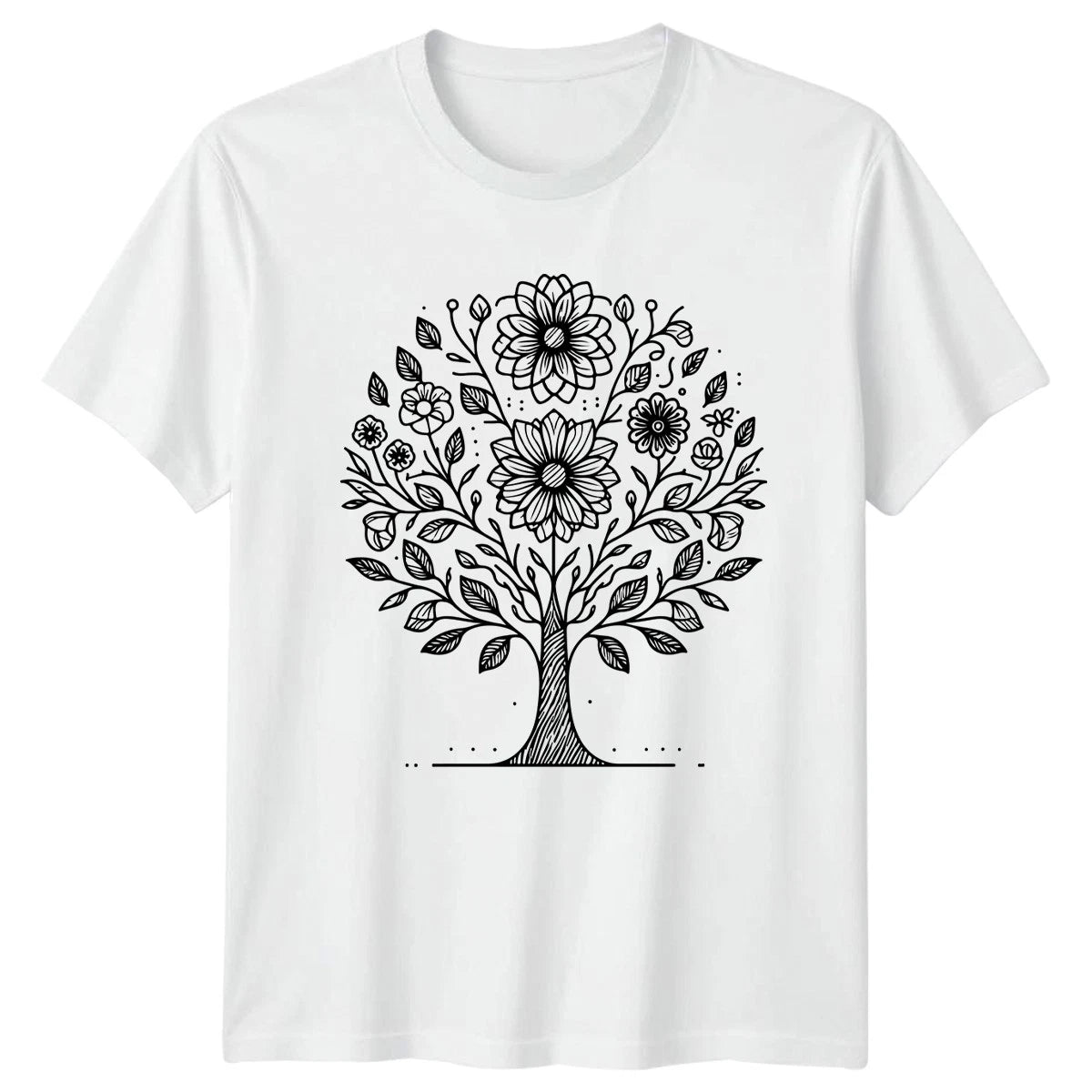 Floral Tree Of Life Botanical Womens T-Shirt Boho Nature Mothers Day