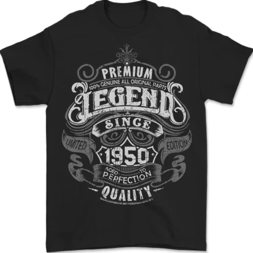 Premium Legend 76th Birthday 1950 Mens T-Shirt 100% Cotton