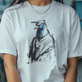 Pigeon Grunge Streetwear Tee, Urban Art Graffiti Shirt, Unisex Drop-Shoulder Top