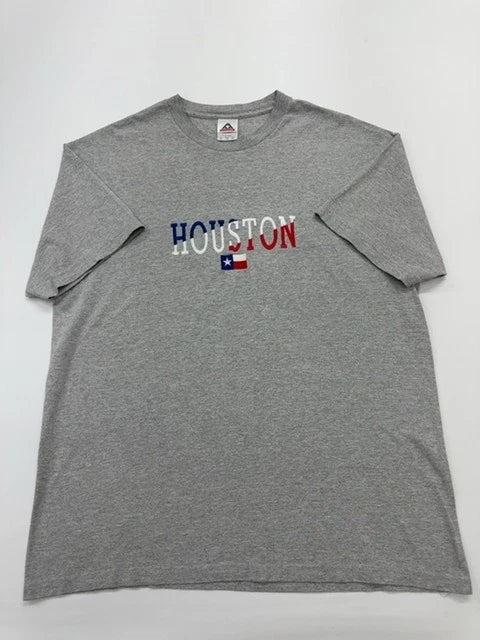 Alstyle Men Size XL Regular Fit Heather Gray Graphic T-Shirt
