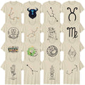 Minimalist Astrology Adult T-Shirt Celestial Zodiac Gift