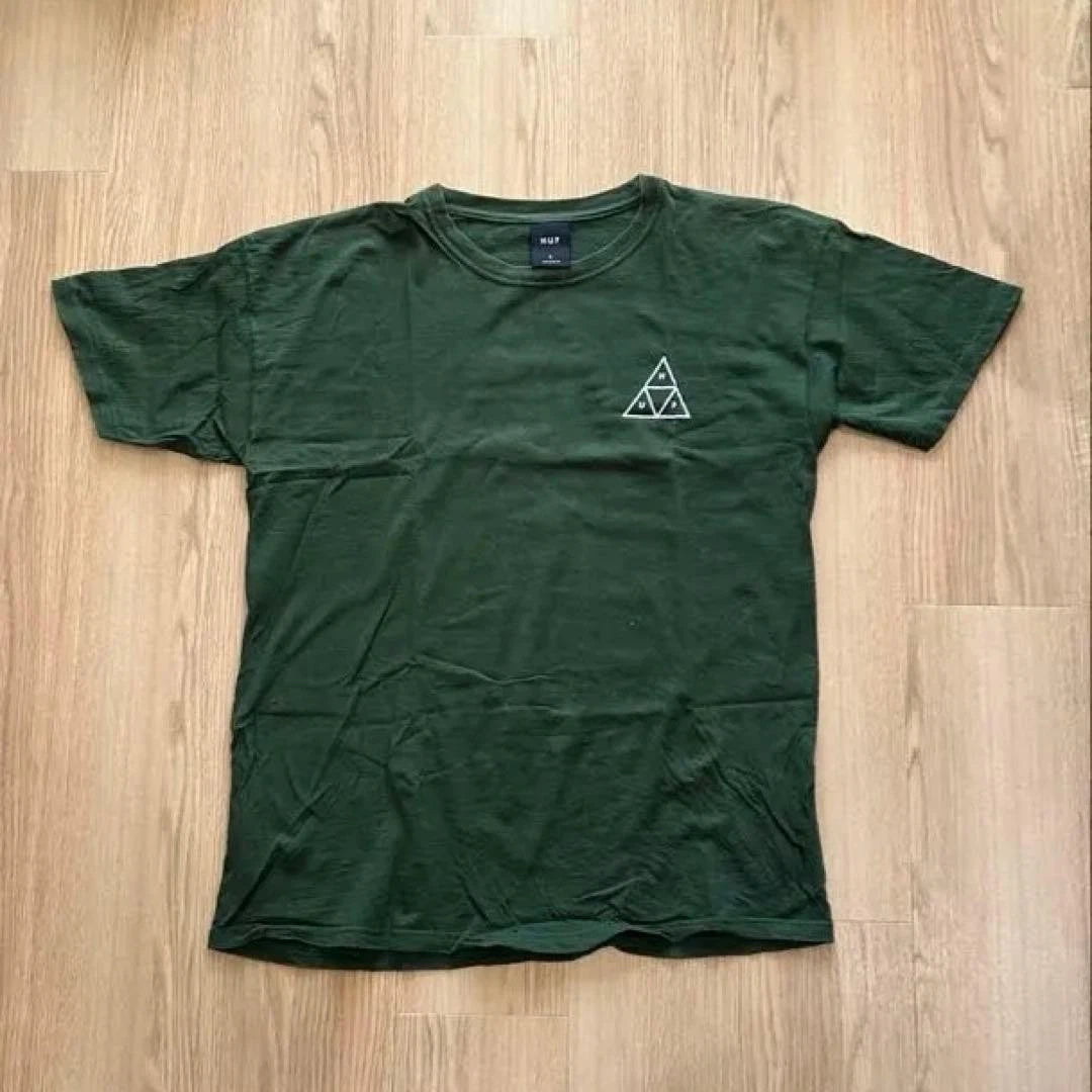 HUF Triple Triangle T-Shirt Dark Green L Streetwear Made in USA