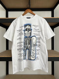 Vintage Spirit Skateboards Skeleton Skull Y2k White T-shirt Sz S