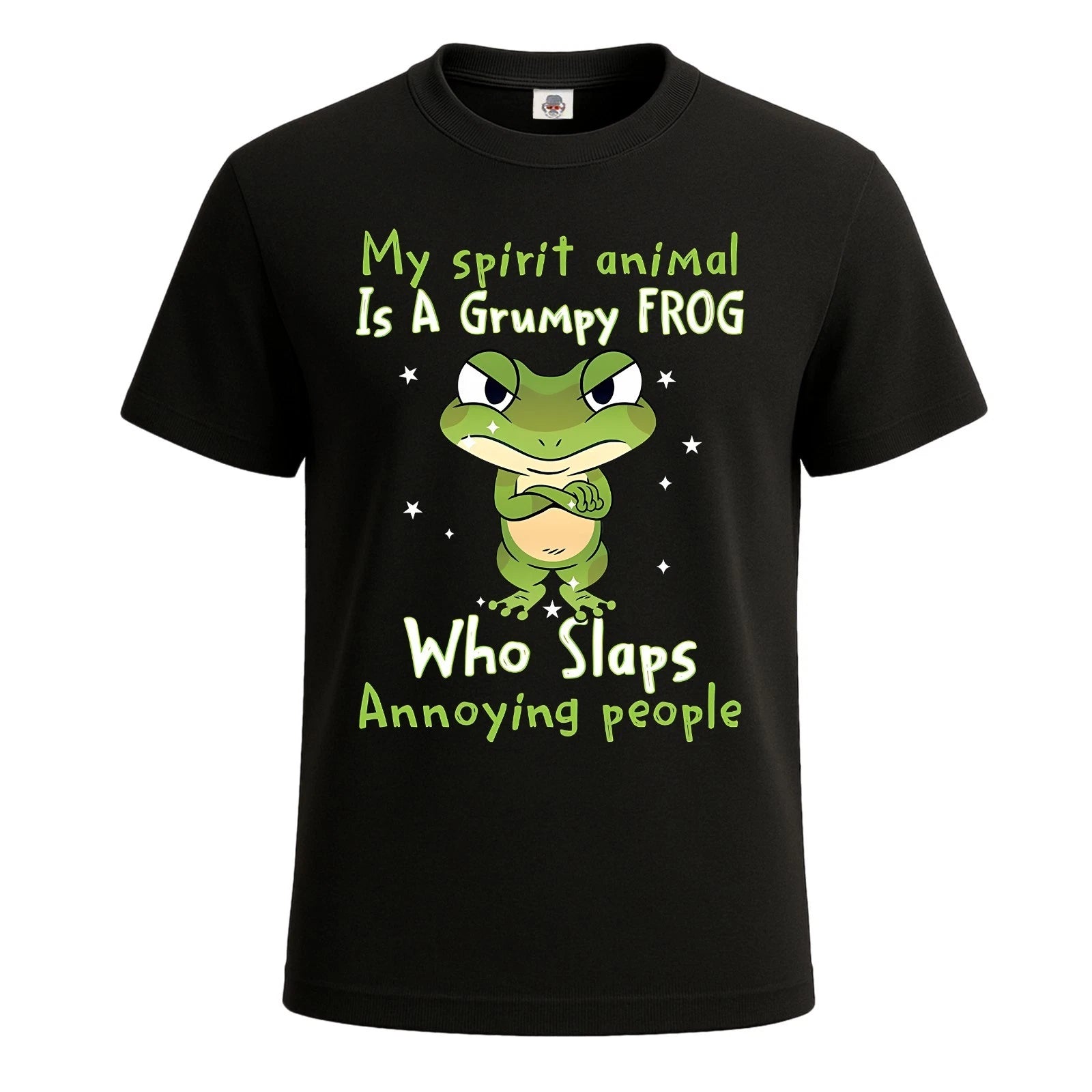 My Spirit Animal Is A Grumpy Frog Novelty Joke Funny Men's T-shirt Tee Top