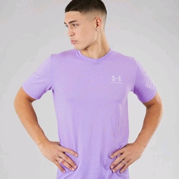UNDER ARMOUR Mens T-SHIRT Short Sleeved Summer Tee Top Size XL Purple BNWT New