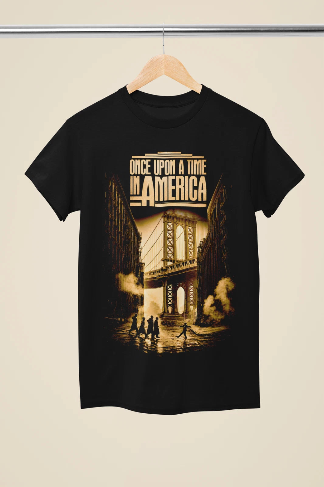 Inspired by  'Once Upon a Time in America' Movie  Black Unisex T-Shirt (MO 62)
