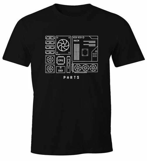 Men's T-Shirt Computer Science PC Parts Parts motherboard gift computer scientist nerd