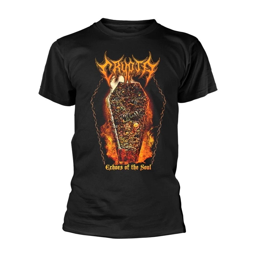 CRYPTA - ECHOES OF THE SOUL BLACK T-Shirt, Front & Back Print Small