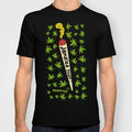 Silk Print Black T-Shirt /JAMAICA STUFF | 100% Cotton, Basic Tee, Short Sleeve