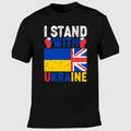 Ukrainian Support, I Stand With Ukraine T-Shirt, Love Peace Retro Men Printed T