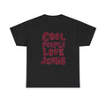 Cool People Love Jesus Graphic T Shirt Regular Men's Heavy Cotton Tee