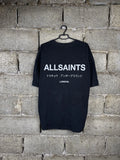 All Saints Allsaints Underground Big Logo Black T-Shirt Men Size XXL