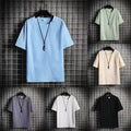 Men Casual T-shirt Daily Wear Short Sleeve Round Neck Polyester Fabric