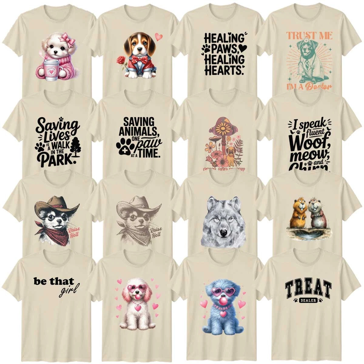 Novelty Dog Adult T-Shirt Chihuahua Canine Dog Lover Gift