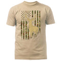 American Flag Camo Buck Whitetail Deer Hunting Forest Wilderness T-shirt