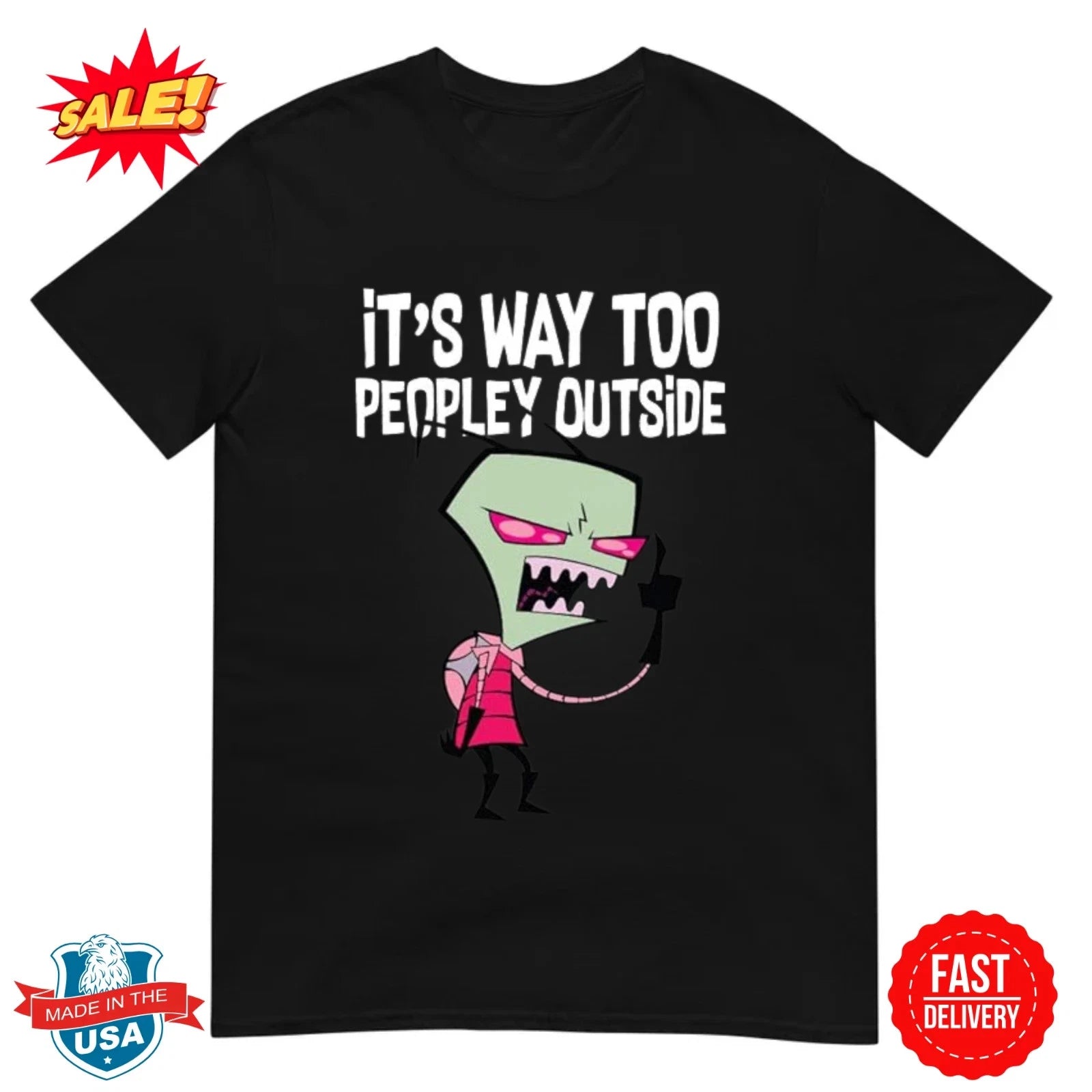 Invader Zim Classic Shirt S-5XL Unisex T-shirt Full Size S-5XL Tee