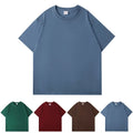 Men's Casual Pullover T Shirt Short Sleeve Round Neck Streetwear Solid Color