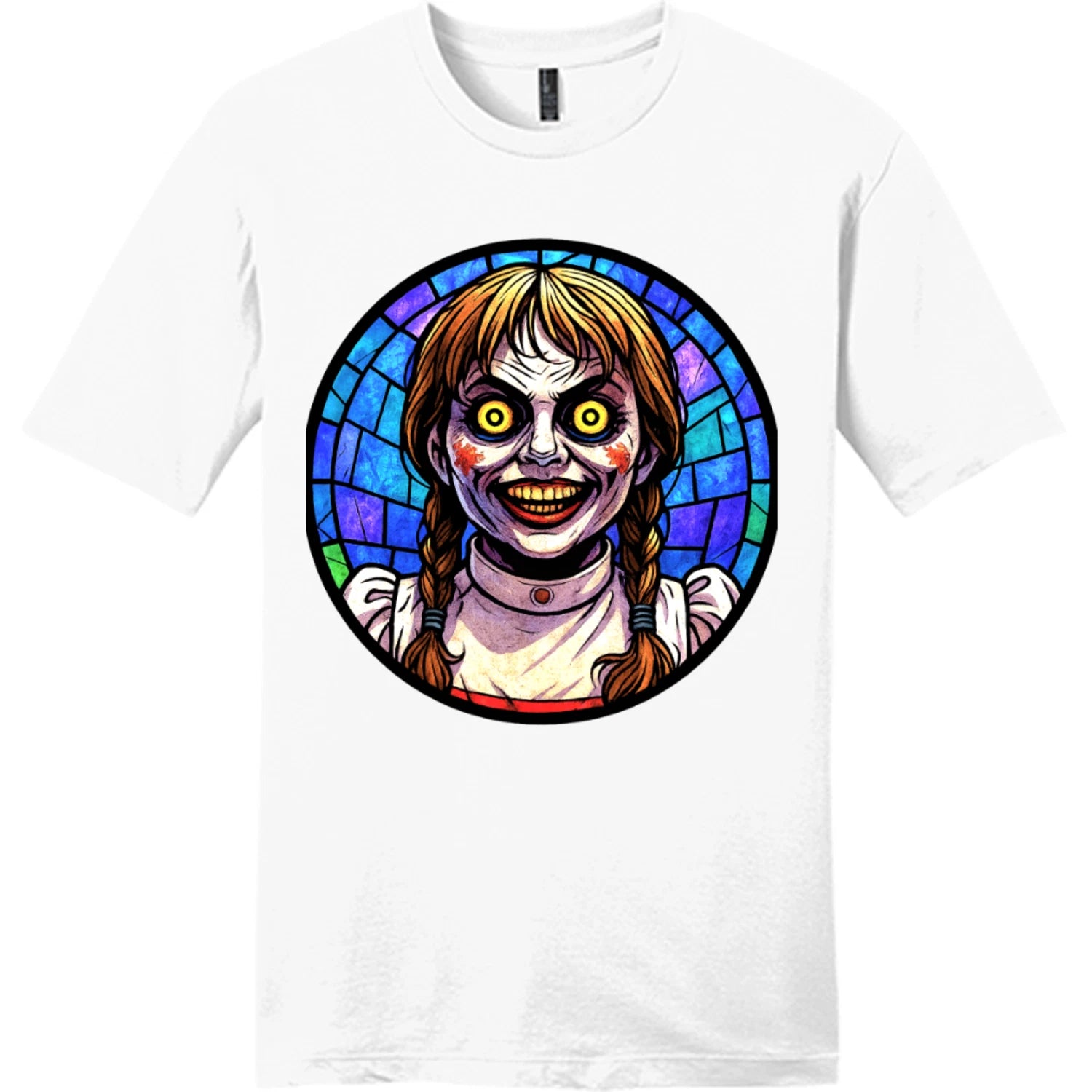 NEW Art Society STAINED GLASS ANABELLE WHITE Tee Shirt SM-4XLRGE MADE IN USA