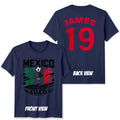 Mexico Personalized Custom Name And Number Unisex T Shirt Game Day Football Top