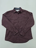 Old Navy Men Burgundy Slim Fit Button-Up Shirt Size S Long Sleeve Marled
