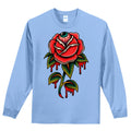 NEW Art Society EYEBALL ROSE LIGHT BLUE LS Tee Shirt SMALL-4XLARGE MADE IN USA