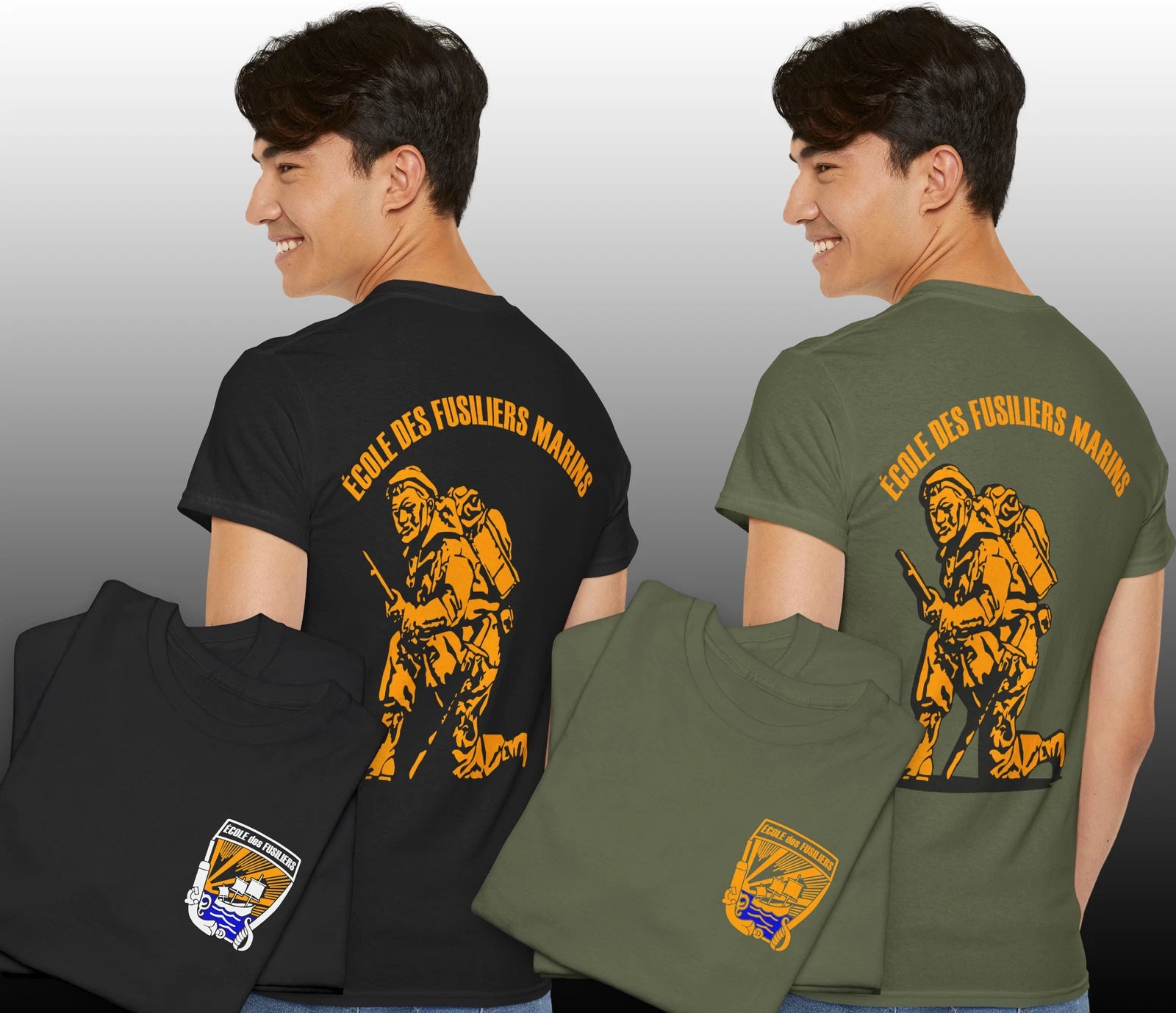 French Marine Corps School Ecole des Fusiliers Marins Lorient Military T-shirt