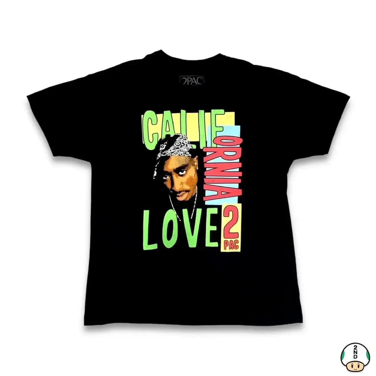 2017 Tupac Shakur T Shirt Mens 2XL Black 2Pac California Love Graphic Rap Tee
