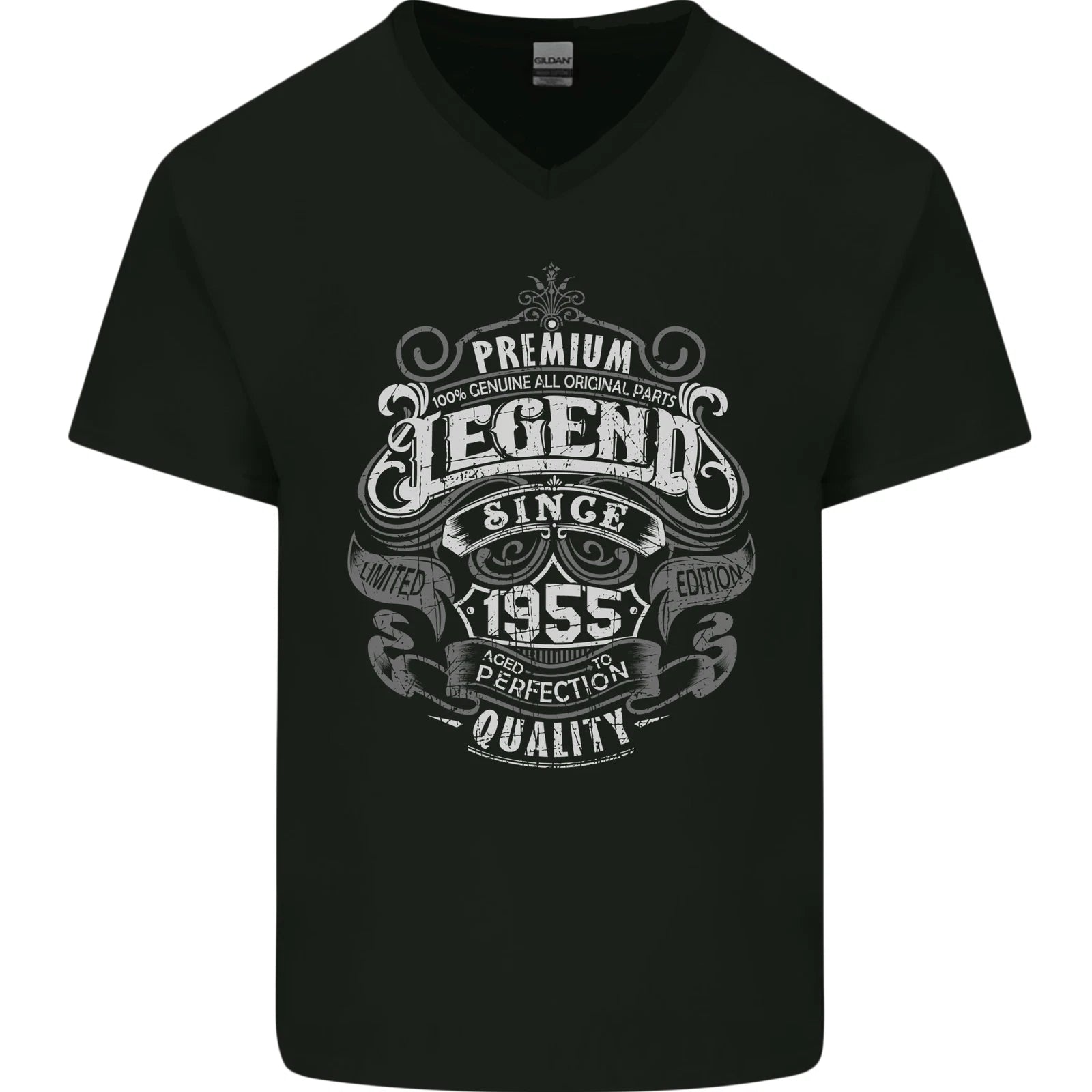Premium Legend 71st Birthday 1955 Mens V-Neck Cotton T-Shirt