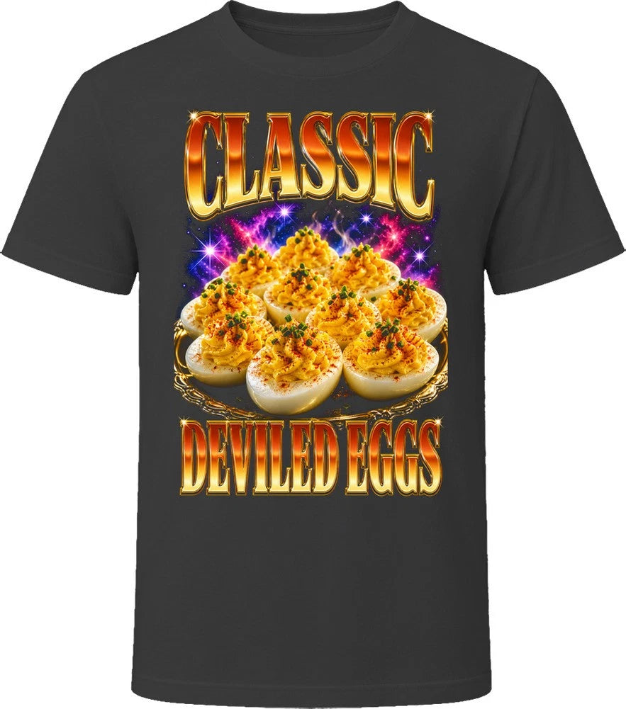 Deviled Eggs Vintage Retro 90s Food Lover Gift T Shirt