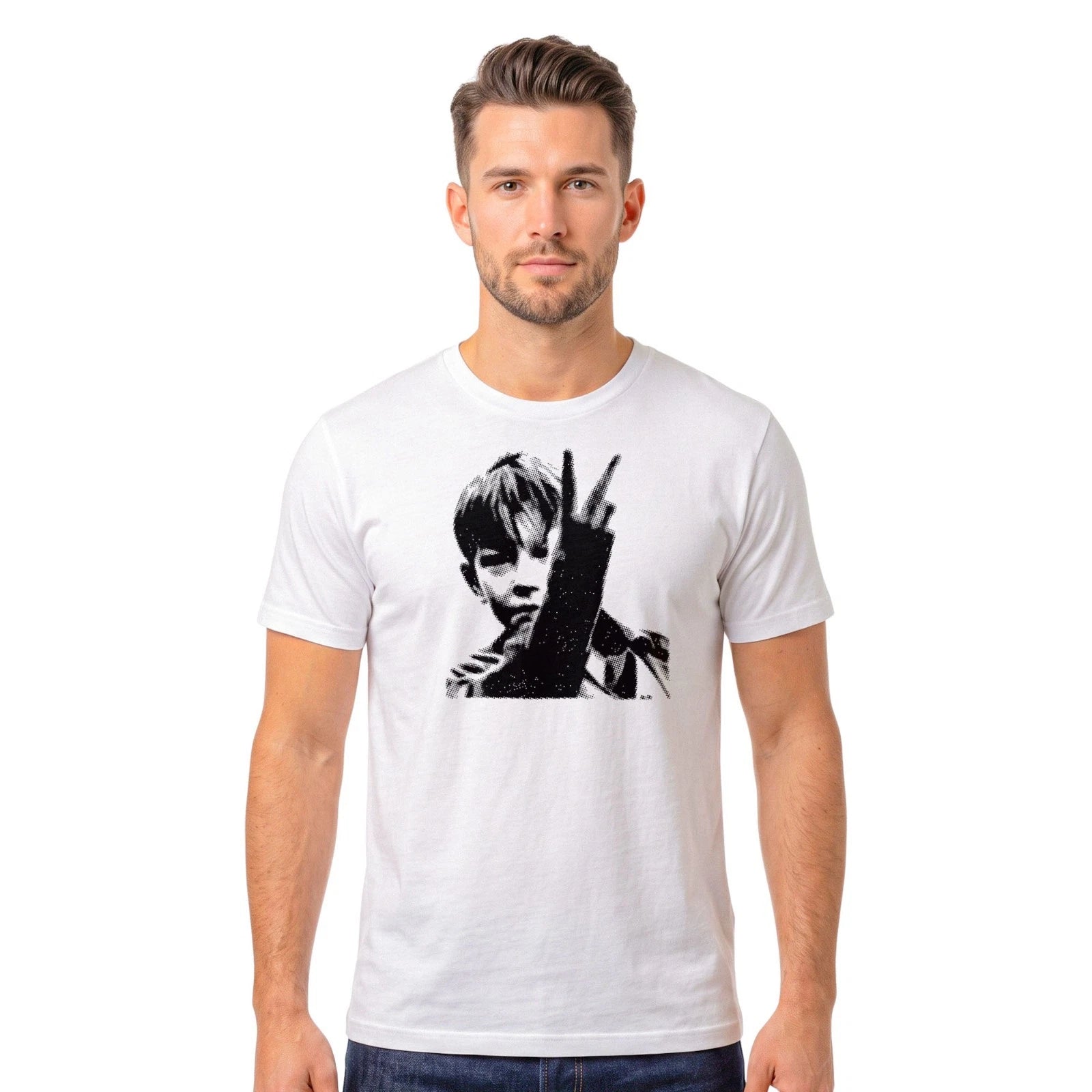 Kes Inspired T-Shirt Classic British Film Movie Vintage Two Finger Tee