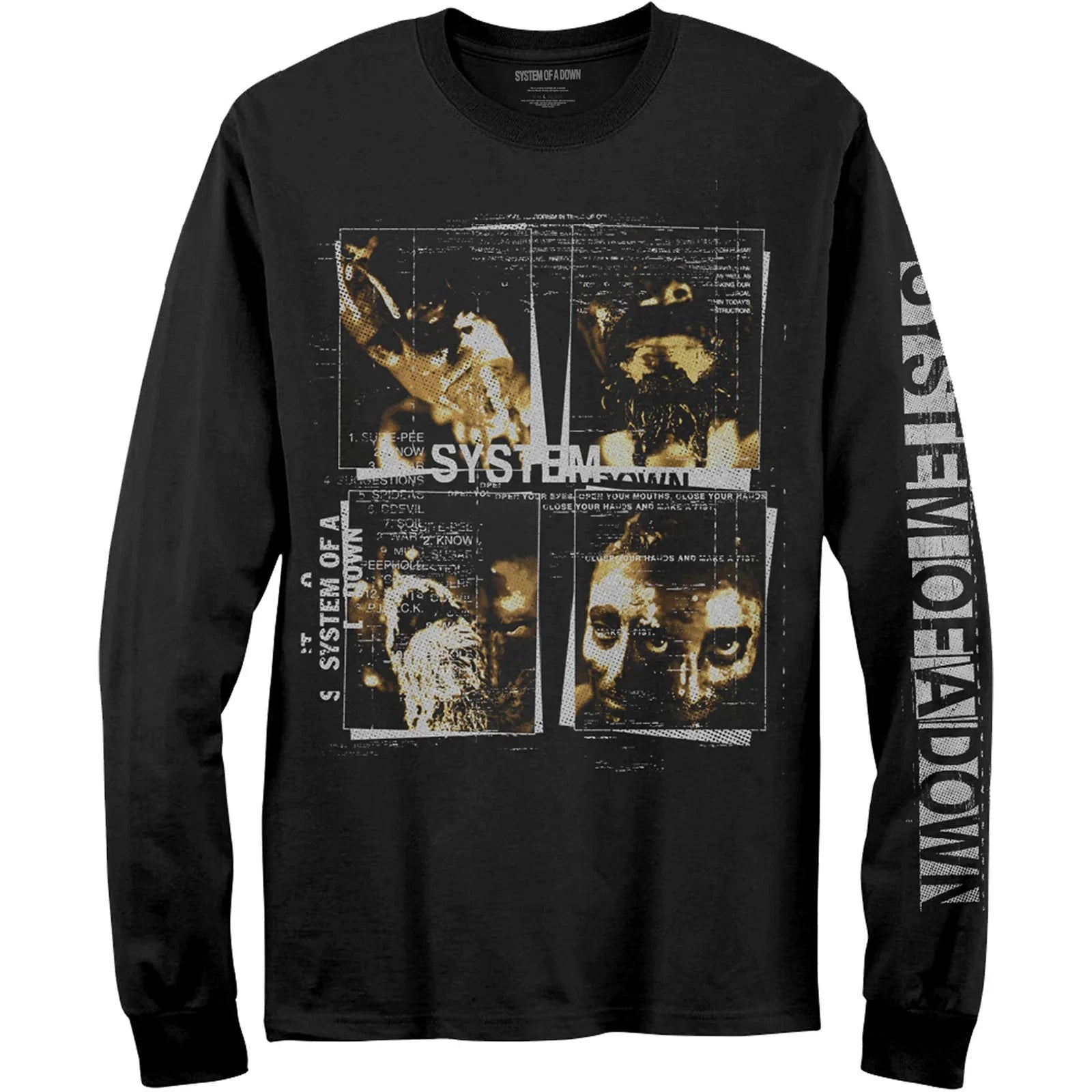 System Of A Down Long Sleeve T-Shirt: Face Boxes OFFICIAL NEW