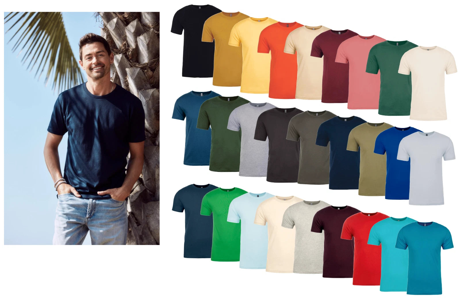 Mens Unisex Next Level Plain Cotton Short Sleeve Crew Neck T-Shirt Tee S-5XL
