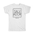 Gift T-Shirt : Salvador Bahia Square Modern Minimalist Font